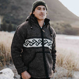 Men's Koru NZ Wool Jacket - Dark Natural Brown