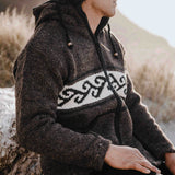 Men's Koru NZ Wool Jacket - Dark Natural Brown