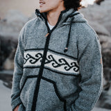 Men's Koru NZ Wool Jacket - Stone Grey