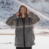 Men's Raglan Wave NZ Wool Jacket - Stone Grey