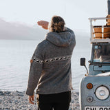Men's Raglan Wave NZ Wool Jacket - Stone Grey