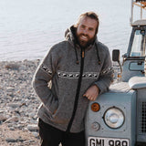 Men's Raglan Wave NZ Wool Jacket - Stone Grey