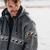 Men's Raglan Wave NZ Wool Jacket - Stone Grey
