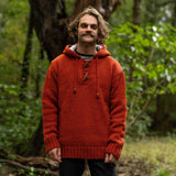 Men's Coastal NZ Wool Jersey - Burnt Orange