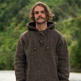 Men's Coastal NZ Wool Jersey - Dark Natural Brown