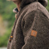 Men's Coastal NZ Wool Jersey - Dark Natural Brown