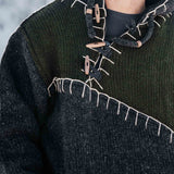 Mens Woodville Stitch NZ Wool Jersey - Forest Green
