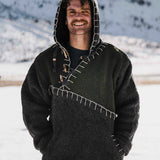 Mens Woodville Stitch NZ Wool Jersey - Forest Green