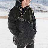Mens Woodville Stitch NZ Wool Jersey - Forest Green