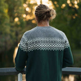 Mens Nordic Australian Lambswool Jersey - Forest