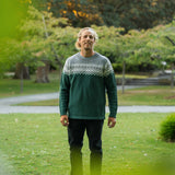 Mens Nordic Australian Lambswool Jersey - Forest