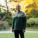 Mens Nordic Australian Lambswool Jersey - Forest