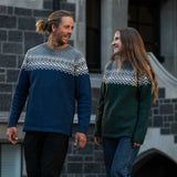 Mens Nordic Australian Lambswool Jersey - Navy