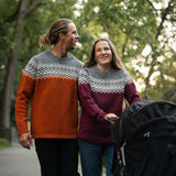 Mens Nordic Australian Lambswool Jersey - Rust