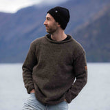 Merino Wool Fisherman Beanie - Black