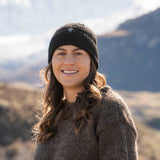 Merino Wool Fisherman Beanie - Black