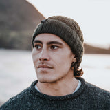 Merino Wool Cable Beanie - Forest