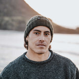 Merino Wool Cable Beanie - Forest
