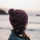 Merino Wool Ohakune Beanie - Grape