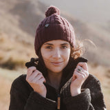 Merino Wool Ohakune Beanie - Grape