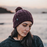 Merino Wool Ohakune Beanie - Grape