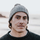 Merino Wool Ohakune Beanie - Grey