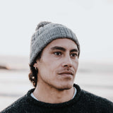 Merino Wool Ohakune Beanie - Grey