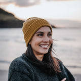Merino Wool Fisherman Beanie - Mustard