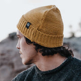 Merino Wool Fisherman Beanie - Mustard
