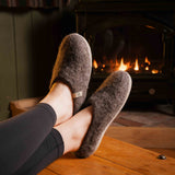 NZ Wool Slippers - Dark Natural Brown