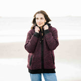 Womens Punakaiki NZ Wool Jacket - Berry