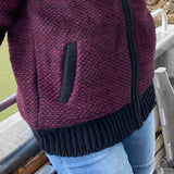 Women's Punakaiki NZ Wool Jacket - Berry