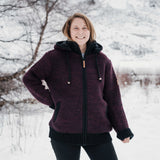 Women's Punakaiki NZ Wool Jacket - Berry
