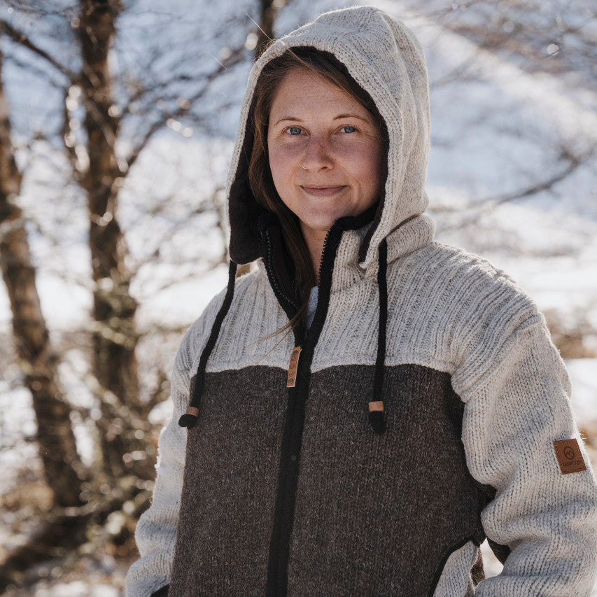 Womens Alpine NZ Wool Jacket - Brown