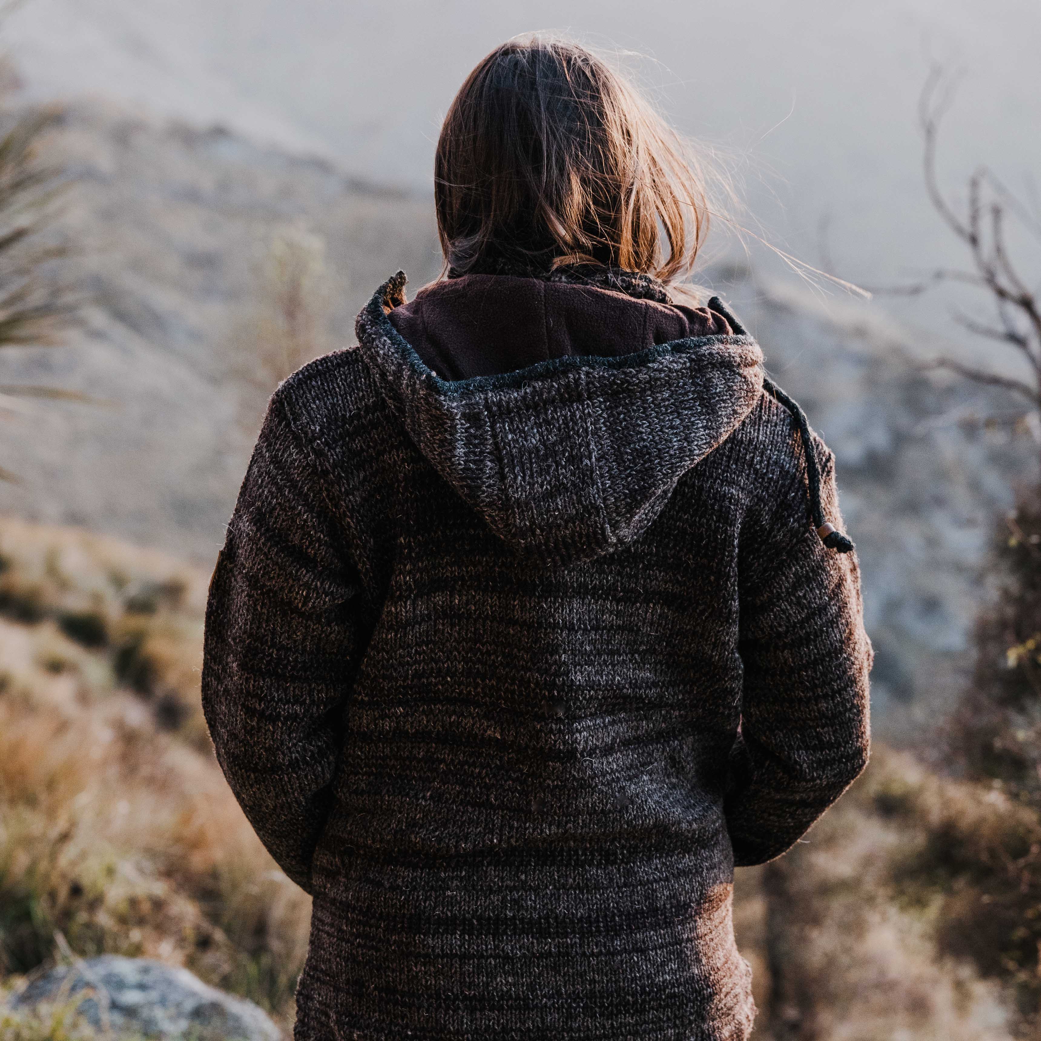 Women's Riverstone NZ Wool Jacket Brown Mix - Main Image