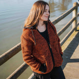 Womens Punakaiki NZ Wool Jacket - Burnt Orange