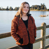 Womens Punakaiki NZ Wool Jacket - Burnt Orange
