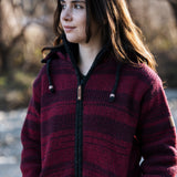 Women's Riverstone NZ Wool Jacket - Cherry