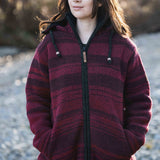 Women's Riverstone NZ Wool Jacket - Cherry