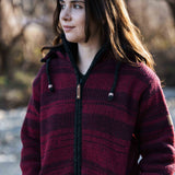 Women's Riverstone NZ Wool Jacket - Cherry