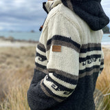 Women's Whale Bay NZ Wool Jacket - Cream Mix