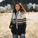 Womens Whale Bay NZ Wool Jacket - Cream Mix