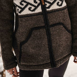 Women's Koru NZ Wool Jacket - Dark Natural Brown