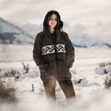 Women's Koru NZ Wool Jacket - Dark Natural Brown