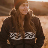 Women's Koru NZ Wool Jacket - Dark Natural Brown