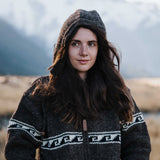 Women's Raglan Wave NZ Wool Jacket - Dark Natural Brown