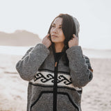Womens Koru NZ Wool Jacket - Stone Grey