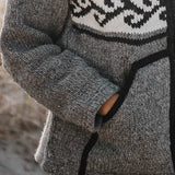 Womens Koru NZ Wool Jacket - Stone Grey