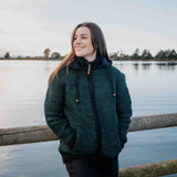 Womens Punakaiki NZ Wool Jacket - Forest