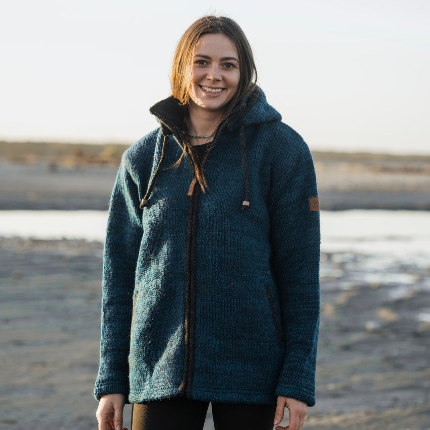 Women's Riverstone NZ Wool Jacket - Petrol